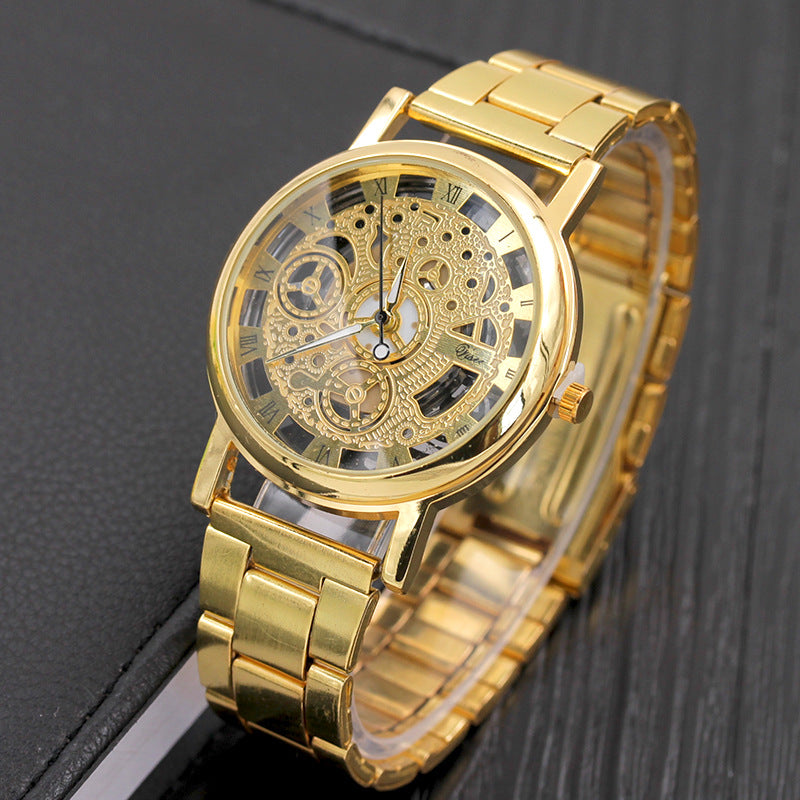 Hollow quartz watch men's non-mechanical watch