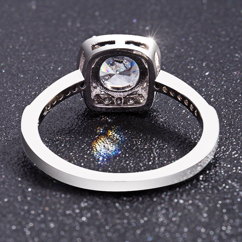 Luxury Silver Engagement Ring