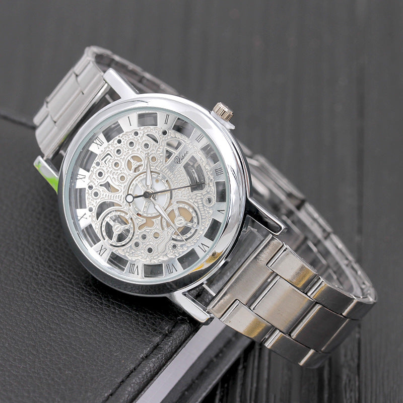 Hollow quartz watch men's non-mechanical watch