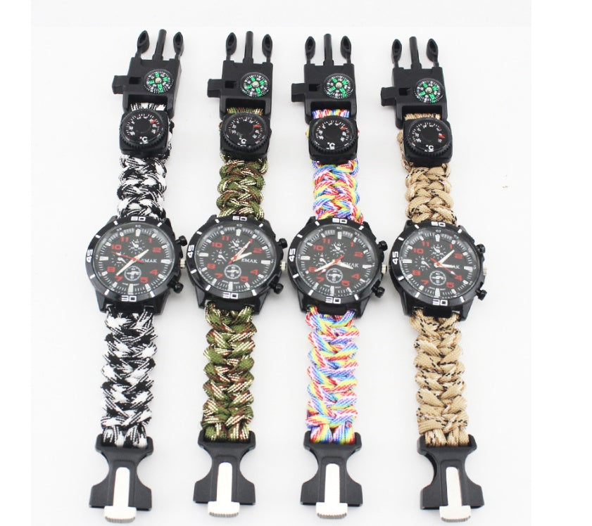 Compass Woven Watch with Multi-Function Watch