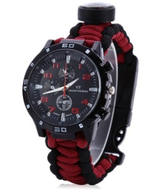 Compass Woven Watch with Multi-Function Watch