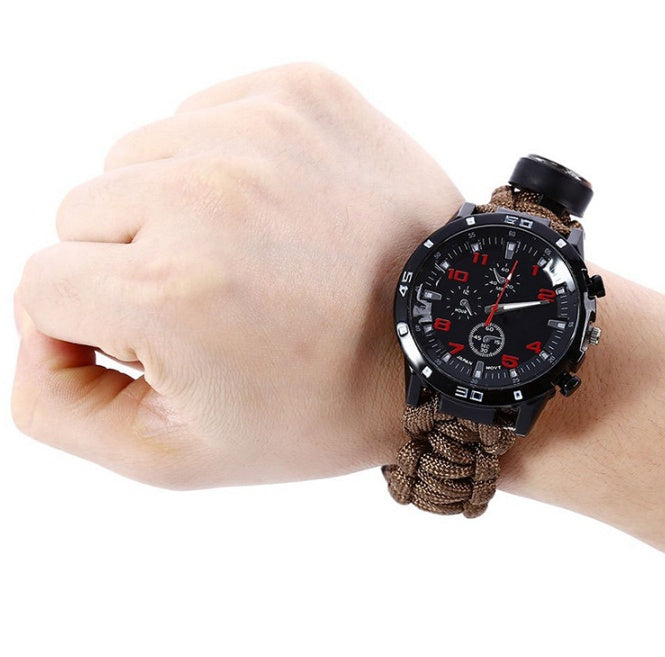 Compass Woven Watch with Multi-Function Watch