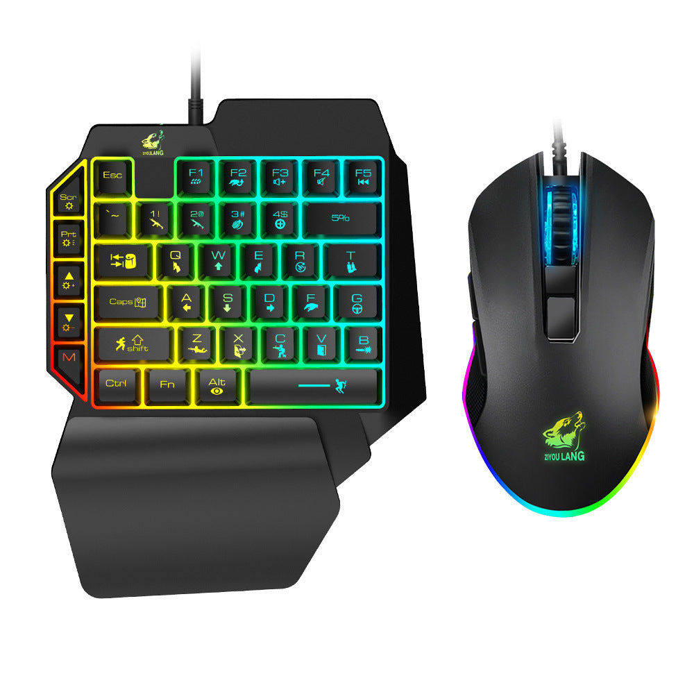 Mobile game one-handed keyboard