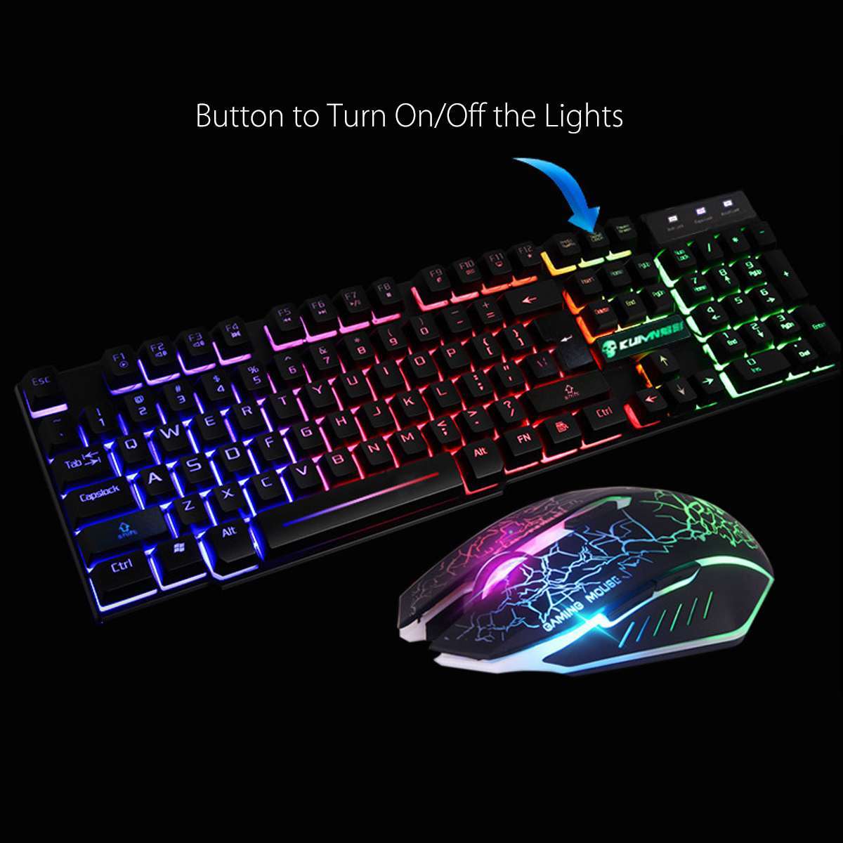 Kuiying T6 illuminated keyboard and mouse set