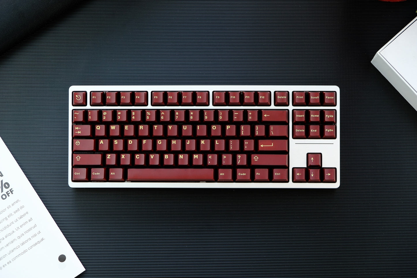 Black Gold Keycap Mechanical Keyboard
