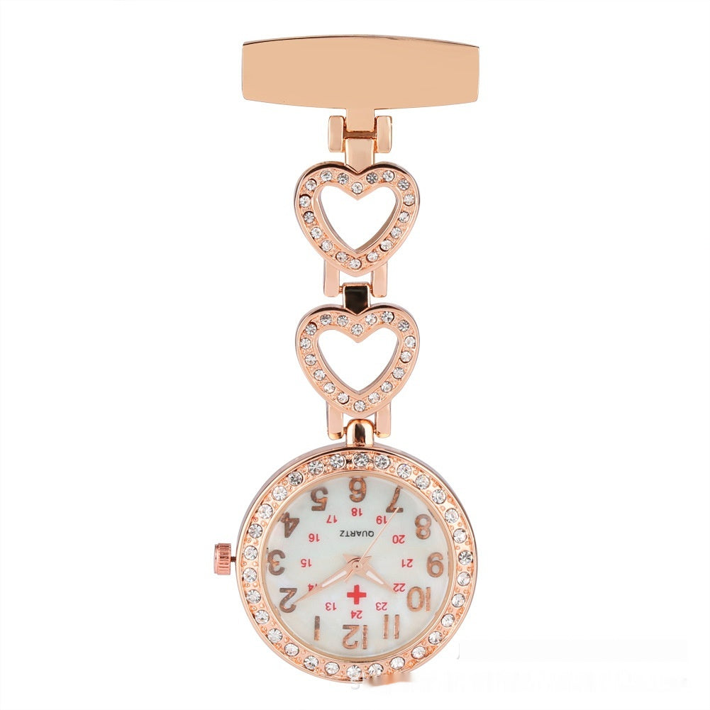 Roller Diamond Nurse's Watch Hanging Chest Watch Portable Pocket Watch Ladies