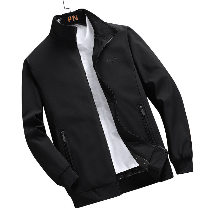 Men's Jacket Stand Collar Jacket Loose Casual Fleece