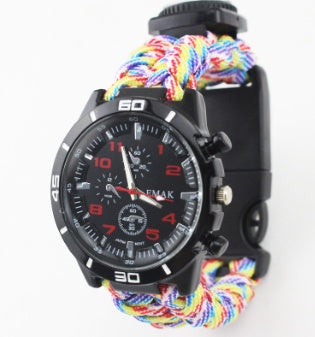 Compass Woven Watch with Multi-Function Watch