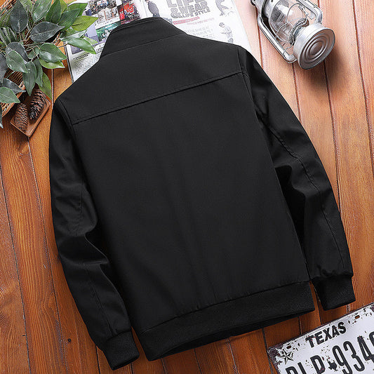 Men's Jacket Stand Collar Jacket Loose Casual Fleece