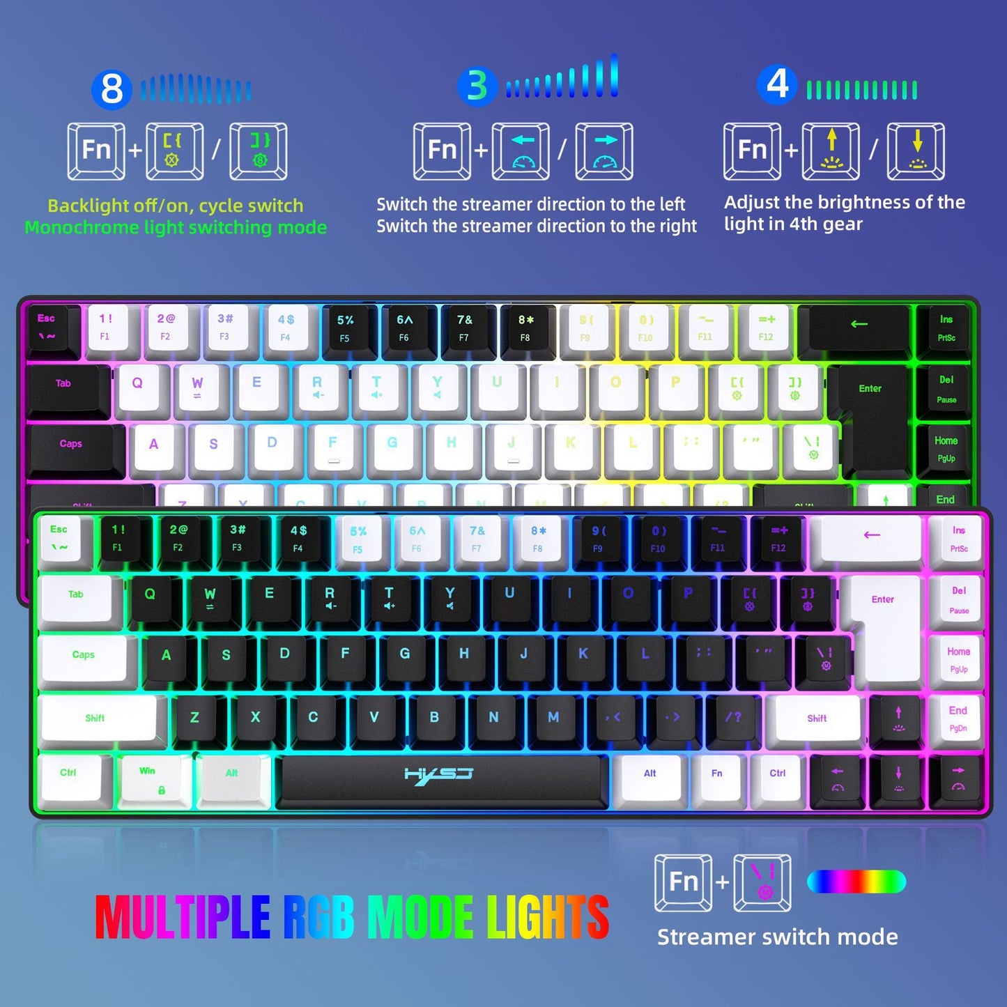 Game Membrane Keyboard 68 Keys Multifunction